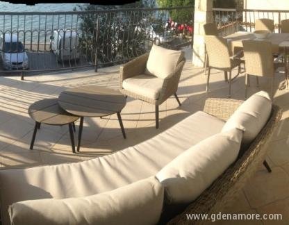 The white coast of the sea, private accommodation in city Bijela, Montenegro - Terrace panoramic view